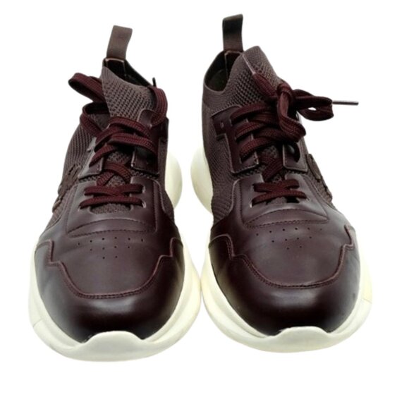 STUART WEITZMAN~5050 Sneaker~WOMENS BURGUNDY LEATHER SHOES Made In Italy SZ 12 - Picture 2 of 8